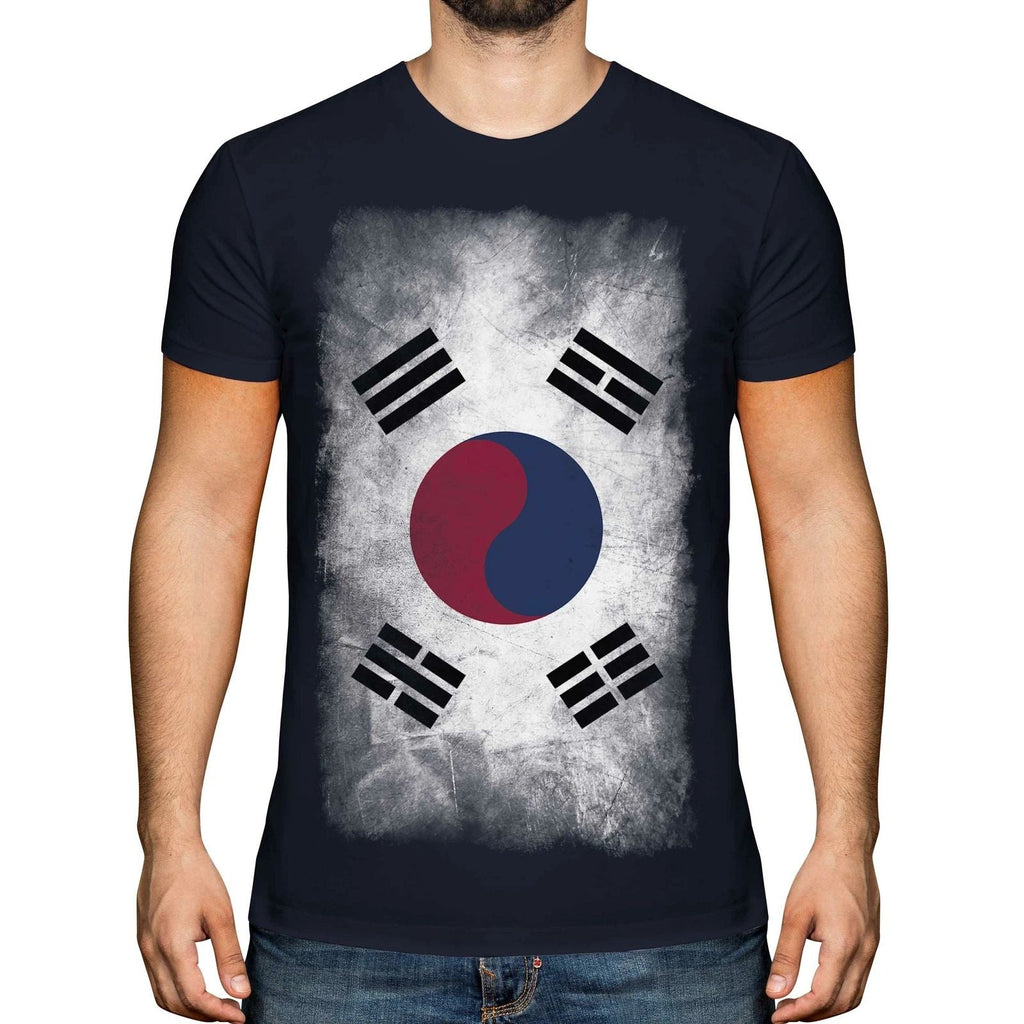 SOUTH KOREA FADED FLAG MENS T-SHIRT TOP HANGUK KOREAN NAM-JOS?N SHIRT FOOTBALL Unisex T-shirt, Sweatshirt, Hoodie, Long Sleeve Tee - T-Shirt, Sweatshirt, Hoodie