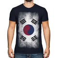SOUTH KOREA FADED FLAG MENS T-SHIRT TOP HANGUK KOREAN NAM-JOS?N SHIRT FOOTBALL Unisex T-shirt, Sweatshirt, Hoodie, Long Sleeve Tee - T-Shirt, Sweatshirt, Hoodie