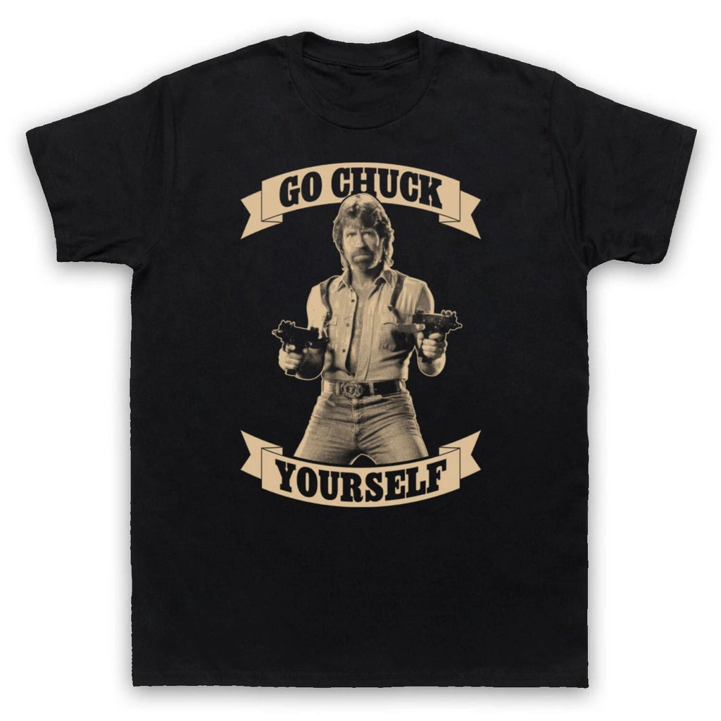 CHUCK NORRIS UNOFFICIAL GO CHUCK YOURSELF FUNNY PARODY MENS & WOMENS T-SHIRT Unisex T-shirt, Sweatshirt, Hoodie, Long Sleeve Tee - T-Shirt, Sweatshirt, Hoodie