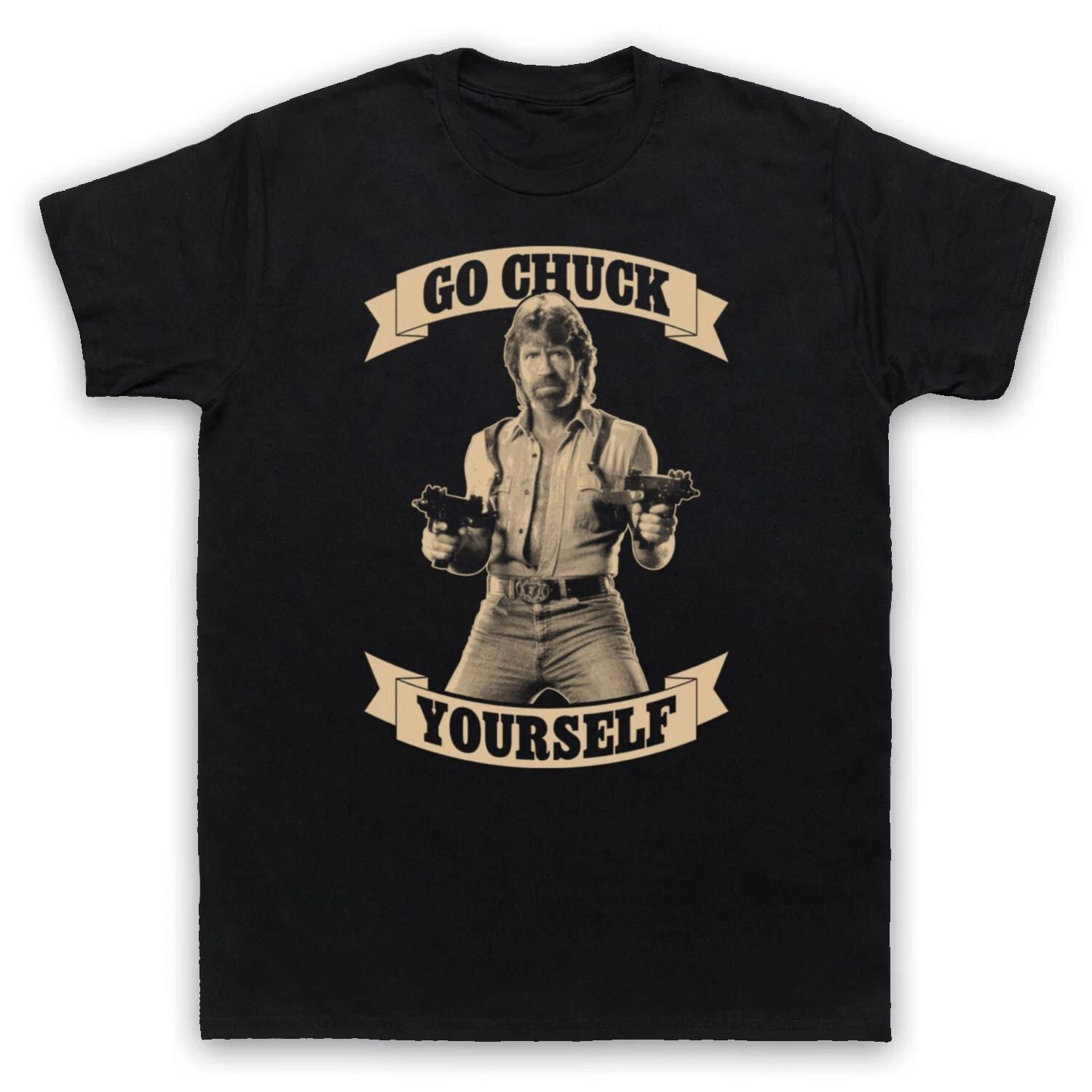 CHUCK NORRIS UNOFFICIAL GO CHUCK YOURSELF FUNNY PARODY MENS & WOMENS T-SHIRT Unisex T-shirt, Sweatshirt, Hoodie, Long Sleeve Tee - T-Shirt, Sweatshirt, Hoodie
