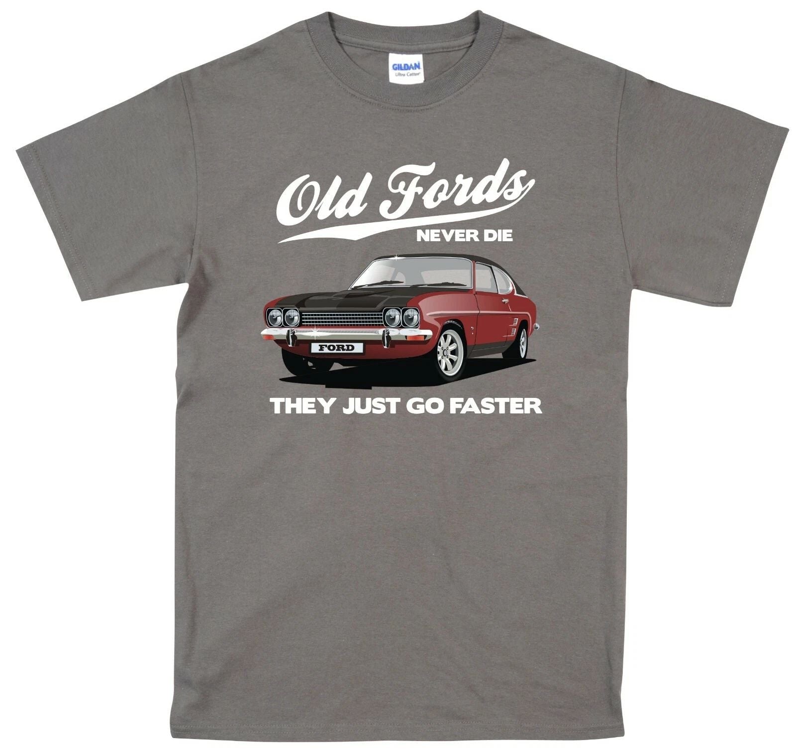 Ford Capri T Shirt Classic Car MK1 Vintage Original Design various colours Unisex T-shirt, Sweatshirt, Hoodie, Long Sleeve Tee - T-Shirt, Sweatshirt, Hoodie