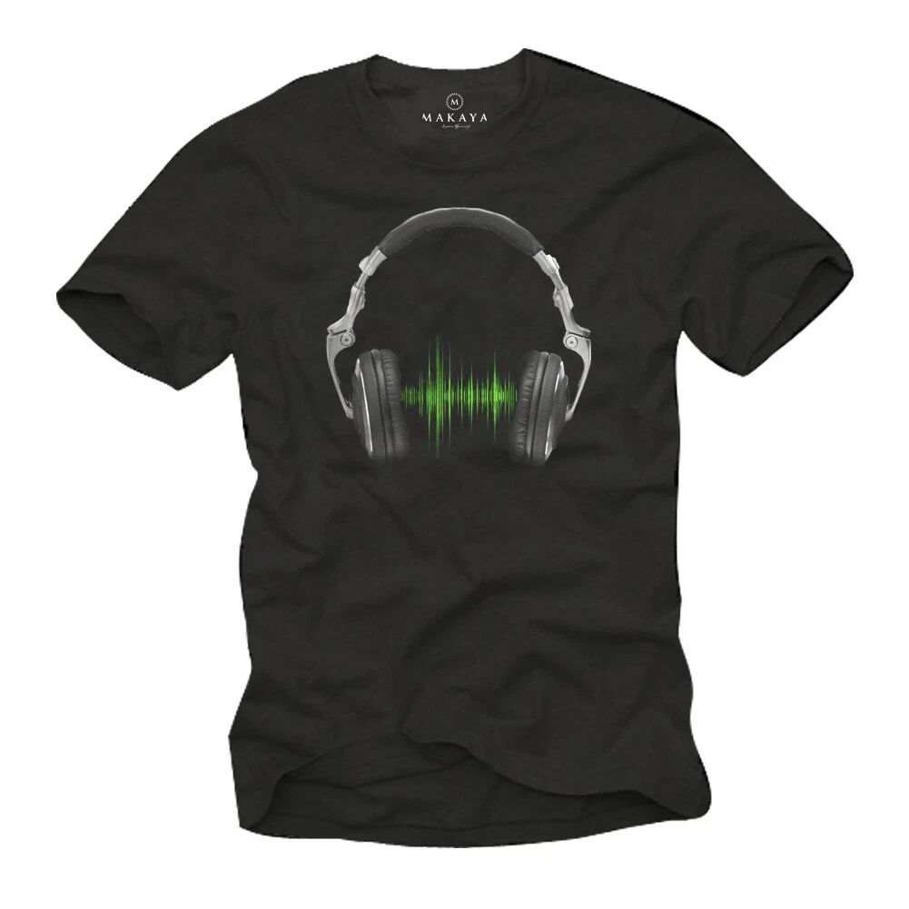 Electro House Music DJ Men's T-Shirt with Headphones - Men's Equalizer Shirt Unisex T-shirt, Sweatshirt, Hoodie, Long Sleeve Tee - T-Shirt, Sweatshirt, Hoodie