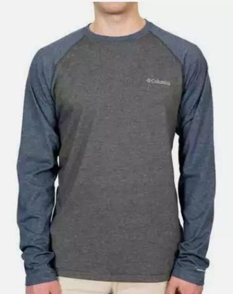 Columbia Men's Long Sleeve Raglan Tee Shark Navy Heather Unisex T-shirt, Sweatshirt, Hoodie, Long Sleeve Tee - T-Shirt, Sweatshirt, Hoodie