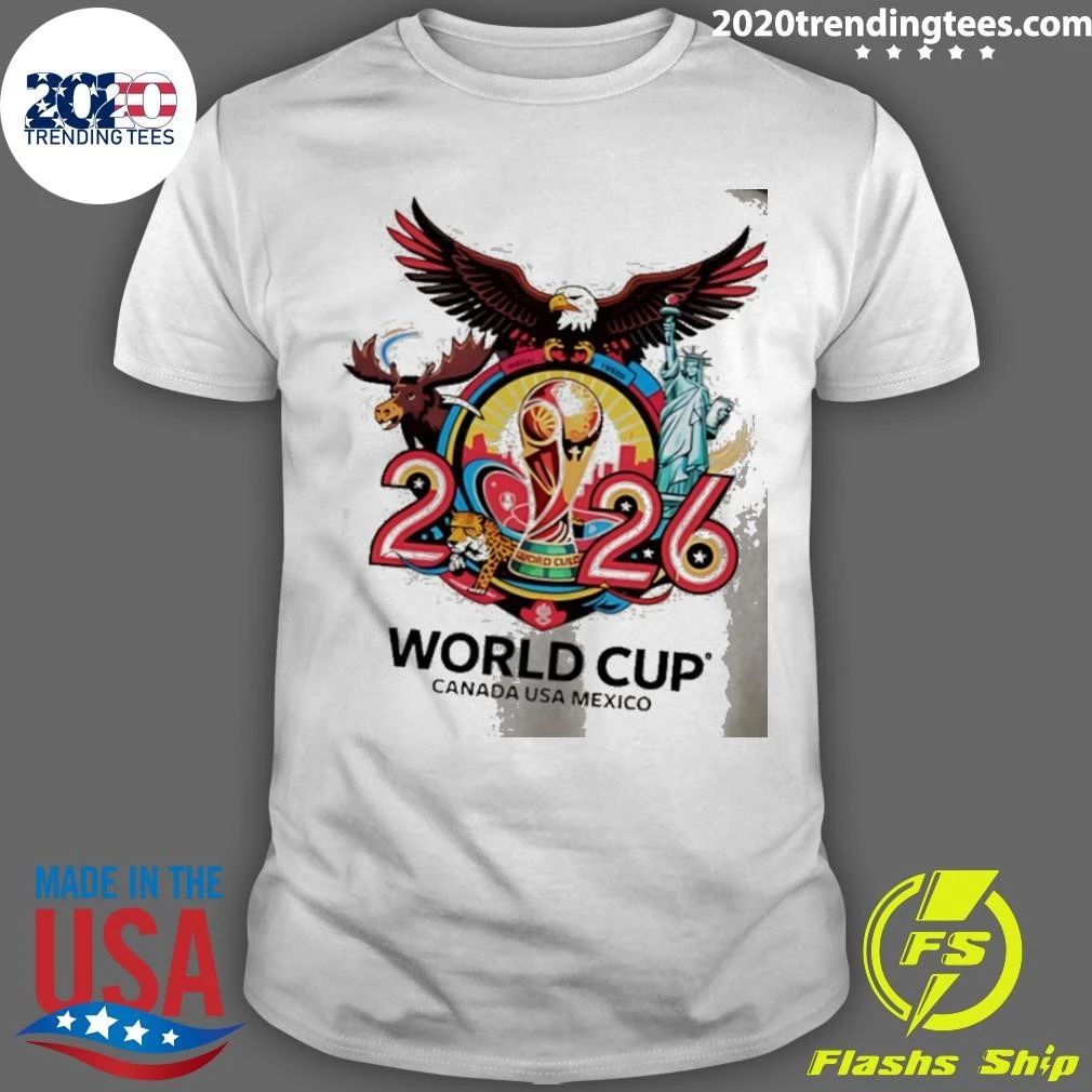 World Cup 2026 Canada Usa Mexico Mascot Shirt Unisex T-shirt, Sweatshirt, Hoodie, Long Sleeve Tee - T-Shirt, Sweatshirt, Hoodie