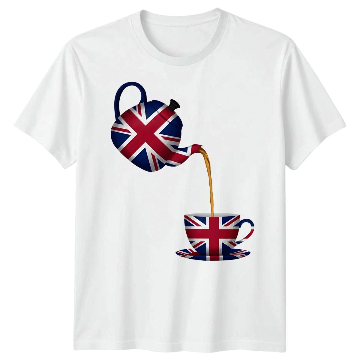 Union Jack T-Shirt Great Britain Tea Pot UK Flag England Tee For Adults & Kids Unisex T-shirt, Sweatshirt, Hoodie, Long Sleeve Tee - T-Shirt, Sweatshirt, Hoodie