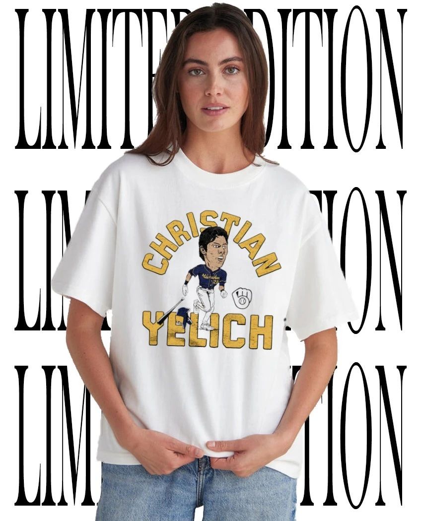 Christian Yelich Milwaukee Brewers 22 MLB Baseball Caricature Distressed shirt Unisex T-shirt, Sweatshirt, Hoodie, Long Sleeve Tee - T-Shirt, Sweatshirt, Hoodie