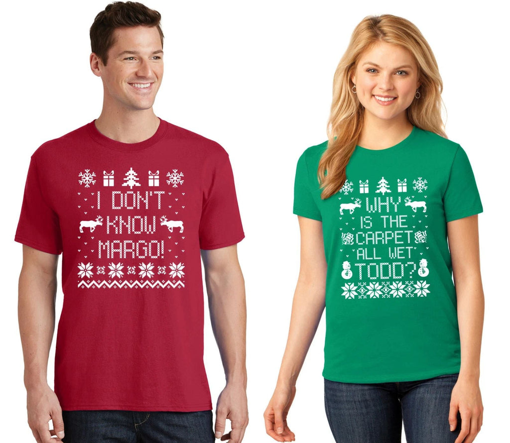 SET OF 2 Couples Matching T-Shirts TODD & MARGO Ugly Christmas Vacation T-shirts Unisex T-shirt, Sweatshirt, Hoodie, Long Sleeve Tee - T-Shirt, Sweatshirt, Hoodie