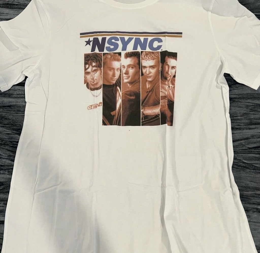 White Graphic *NSYNC T-Shirt Size M Unisex T-shirt, Sweatshirt, Hoodie, Long Sleeve Tee - T-Shirt, Sweatshirt, Hoodie