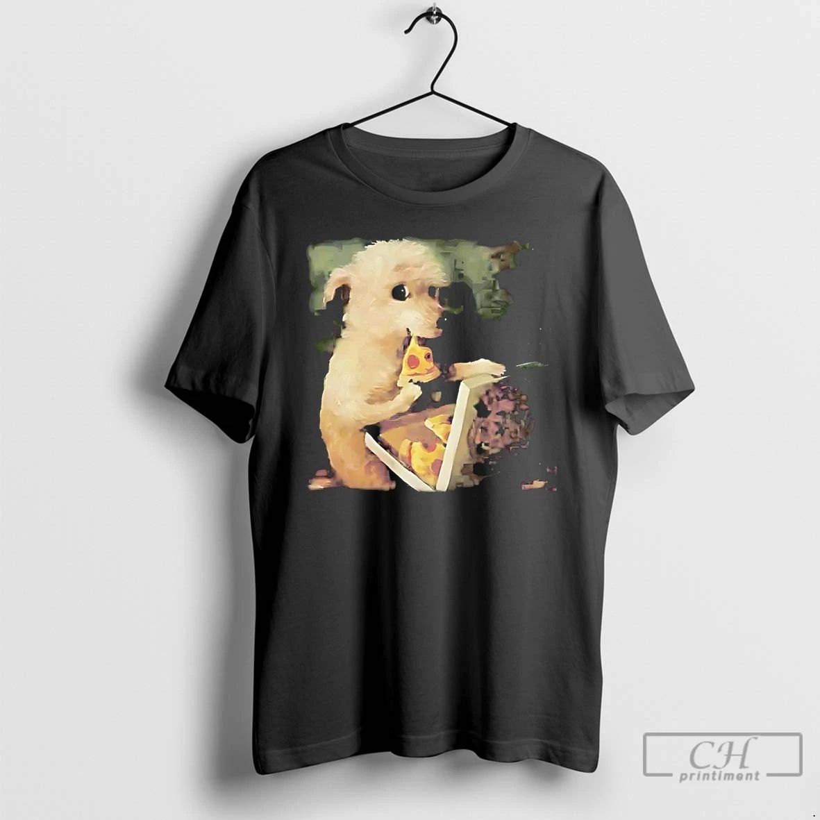 Classic Dog Eating Pizza T Shirts Unisex T-shirt, Sweatshirt, Hoodie, Long Sleeve Tee - T-Shirt, Sweatshirt, Hoodie