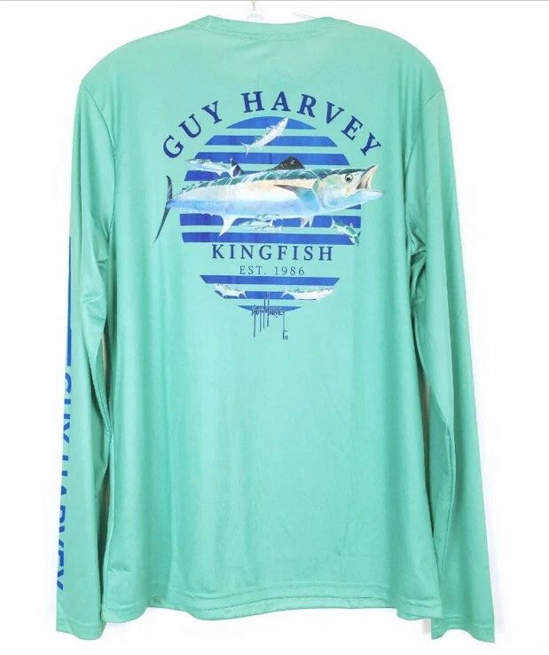 XL New Nwt Guy Harvey Mens UPF 30 Sun Performance Long Sleeve Shirt Fishing Soft Unisex T-shirt, Sweatshirt, Hoodie, Long Sleeve Tee - T-Shirt, Sweatshirt, Hoodie