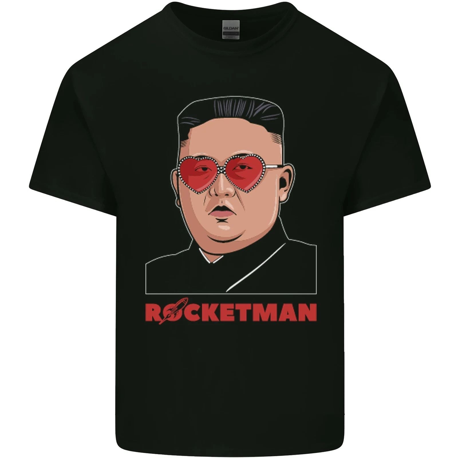 Rocket Man Kim Jong-un Missile Test Funny Mens Cotton T-Shirt Tee Top Unisex T-shirt, Sweatshirt, Hoodie, Long Sleeve Tee - T-Shirt, Sweatshirt, Hoodie