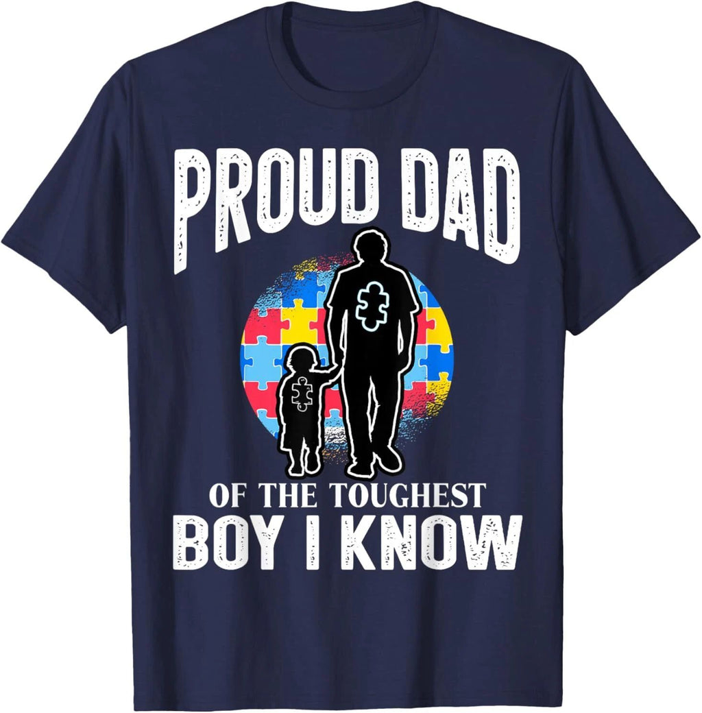 Autism Awareness for Proud Dad Support Autistic Kids T-Shirt Unisex T-shirt, Sweatshirt, Hoodie, Long Sleeve Tee - T-Shirt, Sweatshirt, Hoodie