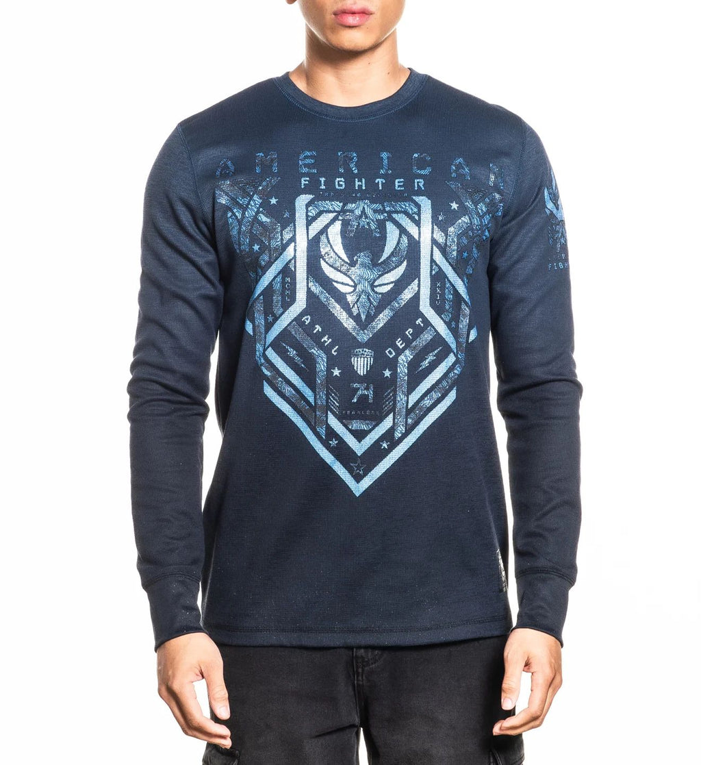 American Fighter Men's Thermal Long Sleeve T-shirt Cloverport Unisex T-shirt, Sweatshirt, Hoodie, Long Sleeve Tee - T-Shirt, Sweatshirt, Hoodie