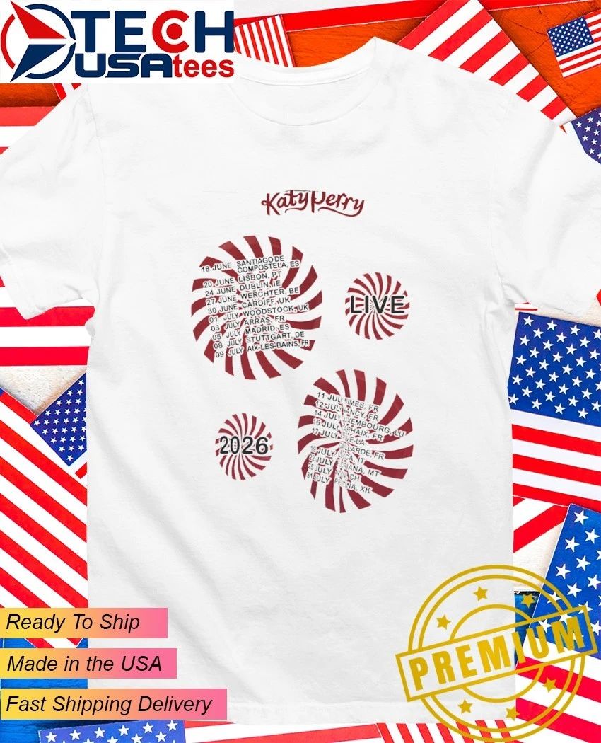 Katy Perry 2026 Eurosummer Festival Tour schedule shirt Unisex T-shirt, Sweatshirt, Hoodie, Long Sleeve Tee - T-Shirt, Sweatshirt, Hoodie