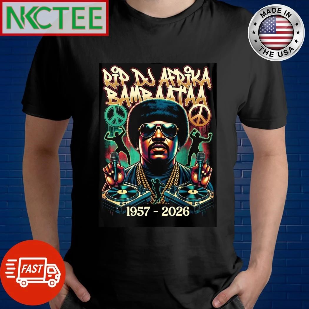 NKCtees Old School Hip Hop Pioneer RIP DJ Afrika Bambaataa Graphic shirt Unisex T-shirt, Sweatshirt, Hoodie, Long Sleeve Tee - T-Shirt, Sweatshirt, Hoodie