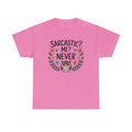 Sarcastic? Me? Never Owl T-Shirt | Funny Floral Owl Tee Unisex T-shirt, Sweatshirt, Hoodie, Long Sleeve Tee - T-Shirt, Sweatshirt, Hoodie