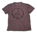 John Varvatos Men's Plum Red Barbwires Peace Graphic Crew-Neck T-Shirt Unisex T-shirt, Sweatshirt, Hoodie, Long Sleeve Tee - T-Shirt, Sweatshirt, Hoodie