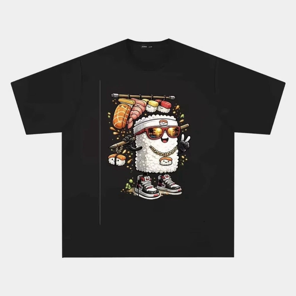 Sushi Street Style Hip Hop Design Quick-Dry, Breathable, Stretchy T-Shirt P1-02 Unisex T-shirt, Sweatshirt, Hoodie, Long Sleeve Tee - T-Shirt, Sweatshirt, Hoodie