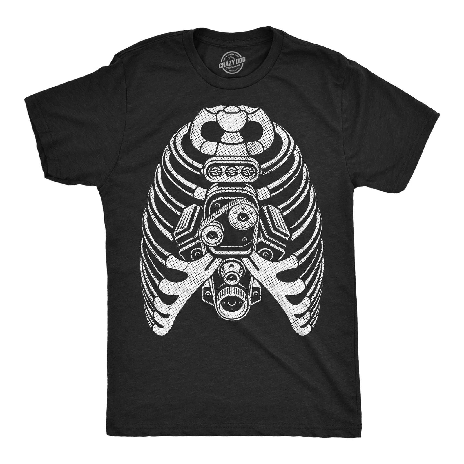 Mens Funny T Shirts Ribcage Engine Sarcastic Mechanic Graphic Novelty Tee for Unisex T-shirt, Sweatshirt, Hoodie, Long Sleeve Tee - T-Shirt, Sweatshirt, Hoodie