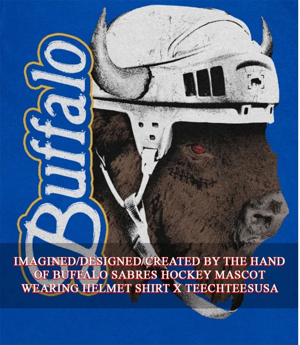 Buffalo Sabres Hockey mascot wearing helmet shirt Unisex T-shirt, Sweatshirt, Hoodie, Long Sleeve Tee - T-Shirt, Sweatshirt, Hoodie