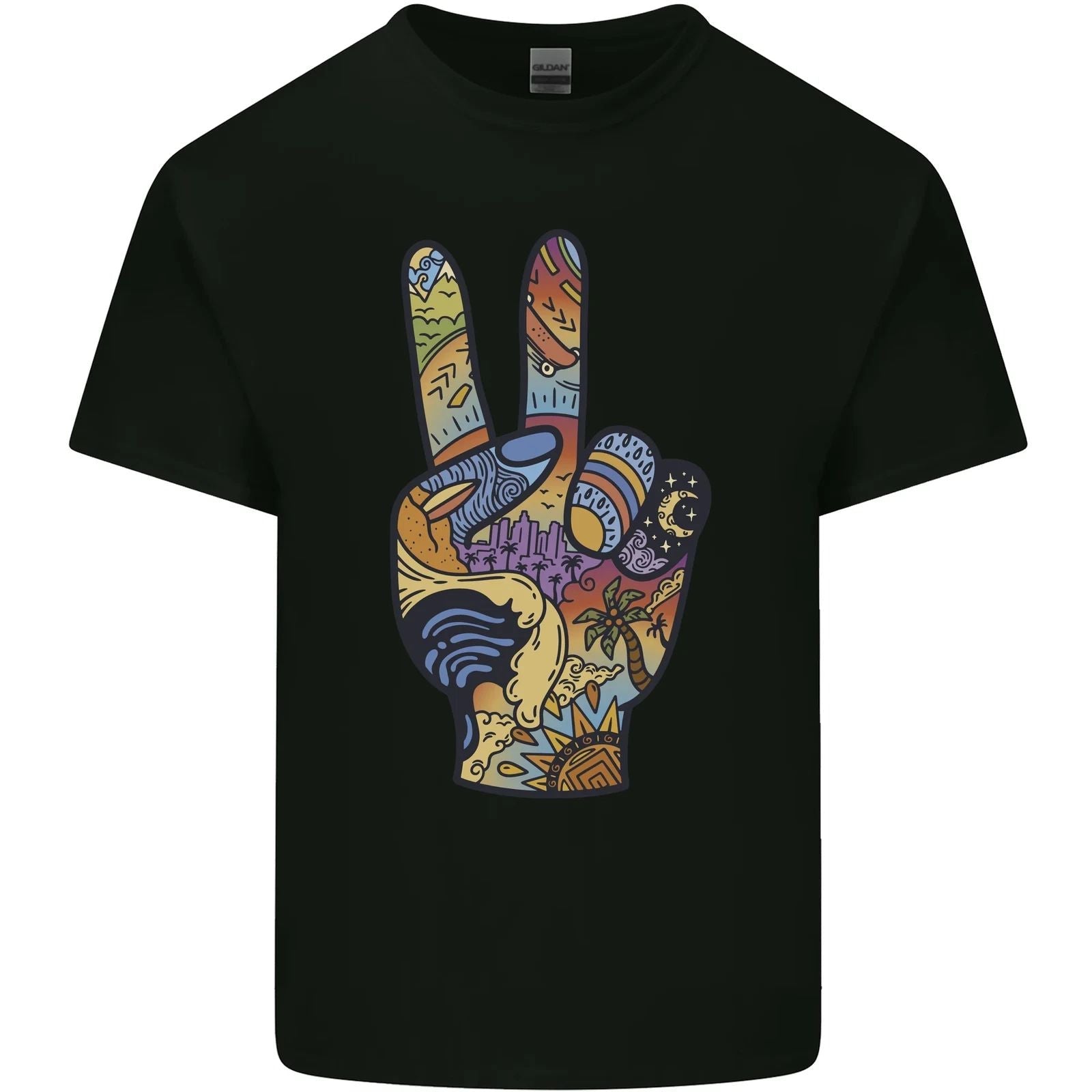 Vacation Peace Gesture Holiday Travel Mens Cotton T-Shirt Tee Top Unisex T-shirt, Sweatshirt, Hoodie, Long Sleeve Tee - T-Shirt, Sweatshirt, Hoodie