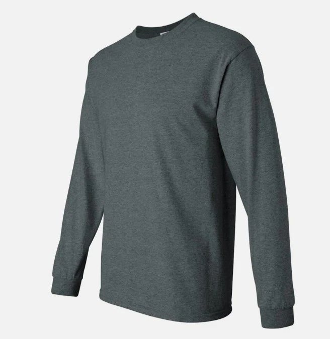 Gildan Ultra Cotton Long Sleeve T-Shirt Style G2400,  Dark Heather (1 Pack)- 2XL Unisex T-shirt, Sweatshirt, Hoodie, Long Sleeve Tee - T-Shirt, Sweatshirt, Hoodie