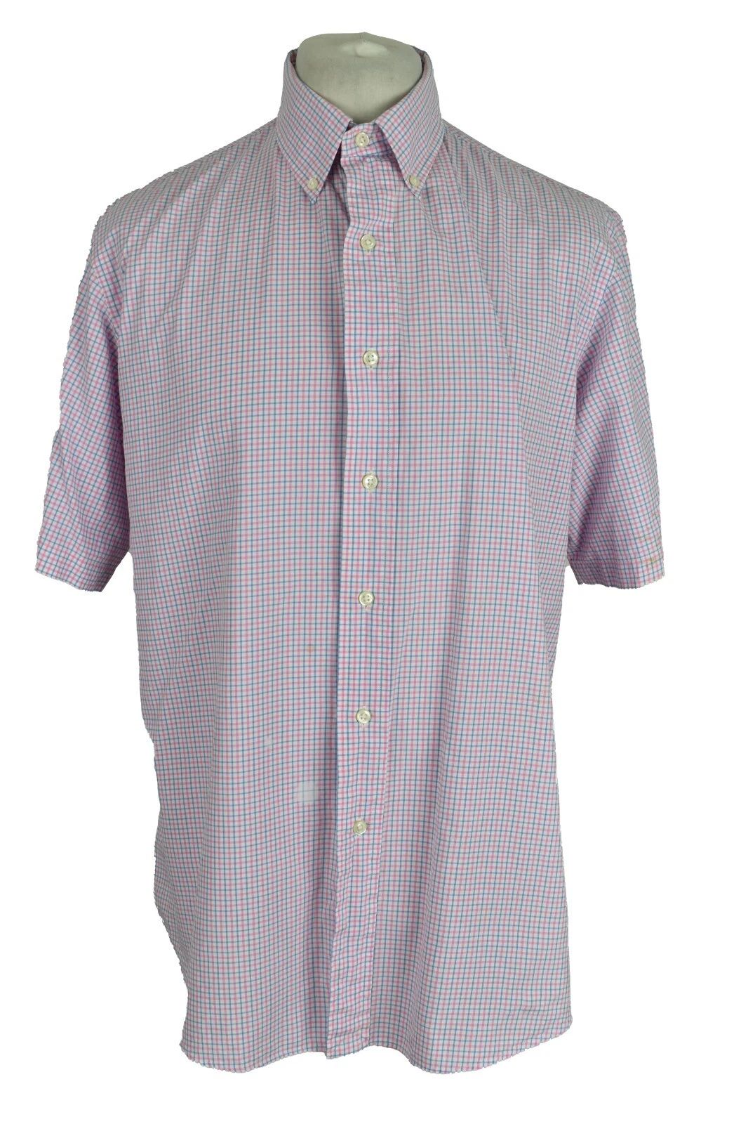 RALPH LAUREN Pink Short Sleeve Shirt size 17/XL Mens Custom Fit Checked Unisex T-shirt, Sweatshirt, Hoodie, Long Sleeve Tee - T-Shirt, Sweatshirt, Hoodie