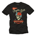 Vintage Rockabilly Mens T-Shirt with Biker Skull - Mens Skull Motorcycle Unisex T-shirt, Sweatshirt, Hoodie, Long Sleeve Tee - T-Shirt, Sweatshirt, Hoodie