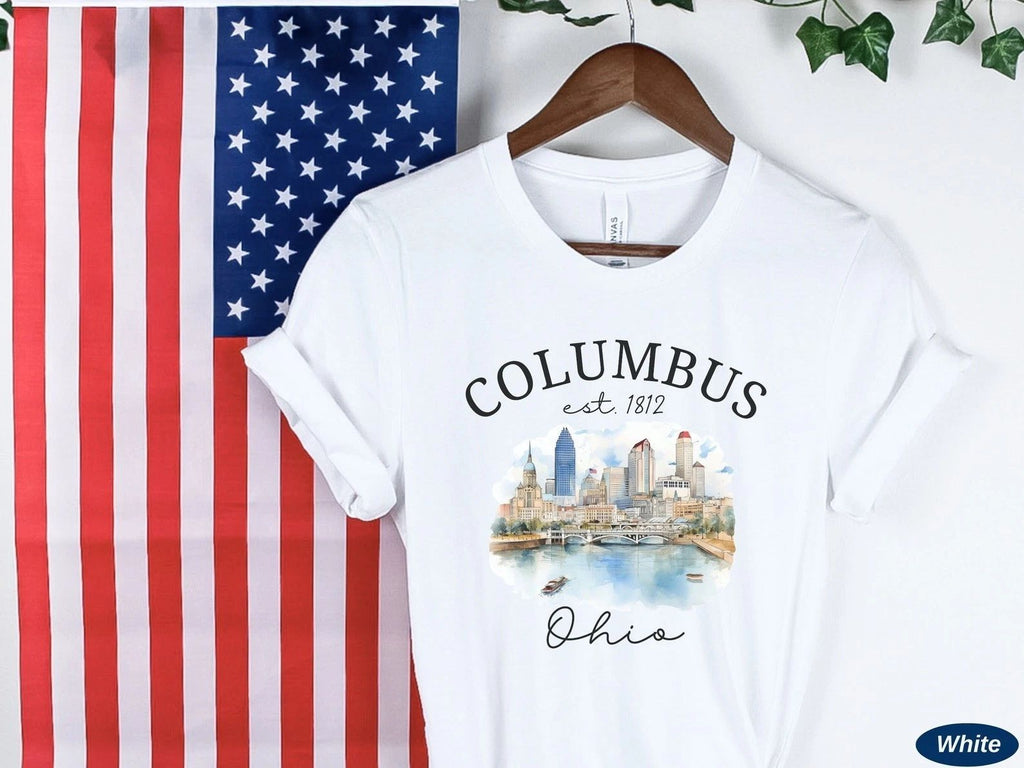 Columbus T-Shirt Travel Gift for Ohio America Trip Lovers Souvenir Tee Unisex T-shirt, Sweatshirt, Hoodie, Long Sleeve Tee - T-Shirt, Sweatshirt, Hoodie