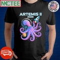Artemis II 2026 Funny Octopus Launch Back to The Moon shirt Unisex T-shirt, Sweatshirt, Hoodie, Long Sleeve Tee - T-Shirt, Sweatshirt, Hoodie