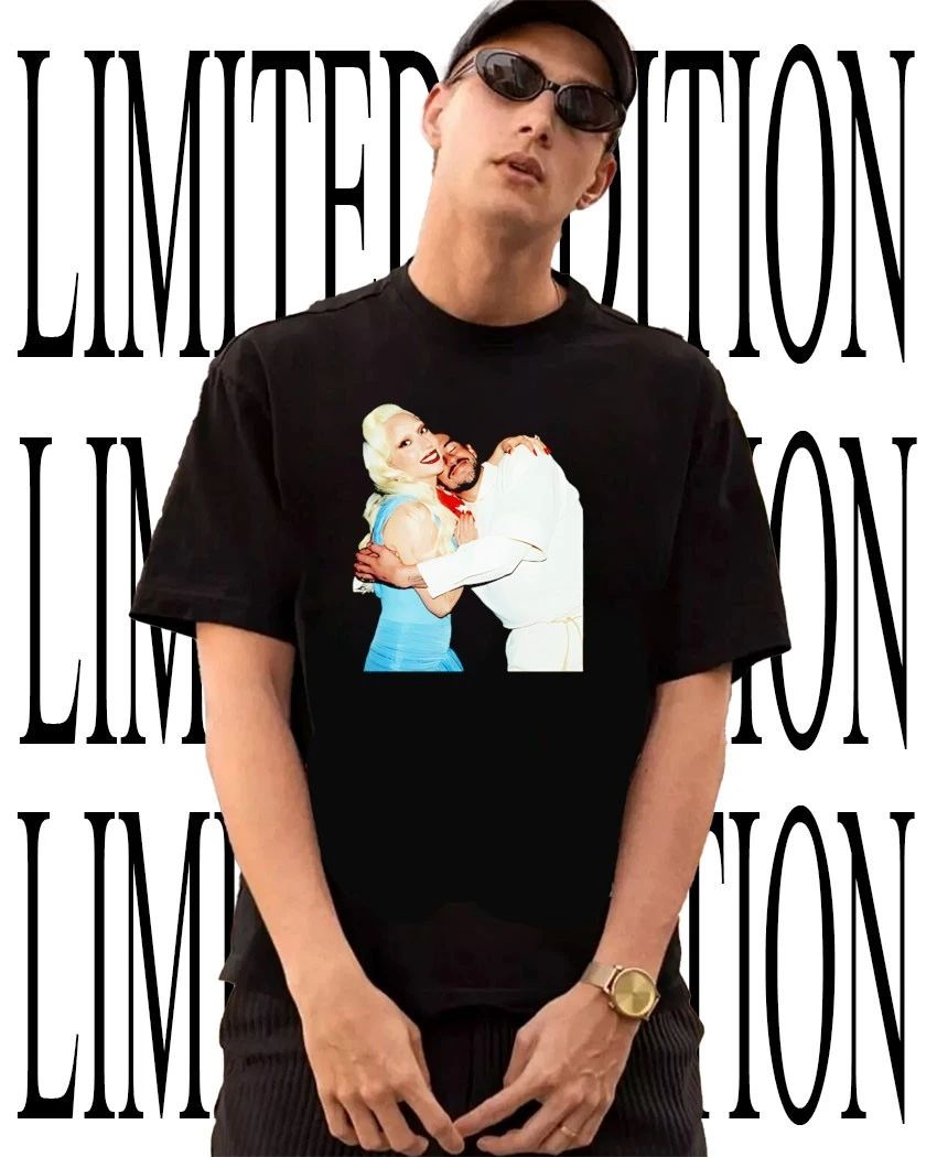 Lady Gaga hug Bad Bunny shirt Unisex T-shirt, Sweatshirt, Hoodie, Long Sleeve Tee - T-Shirt, Sweatshirt, Hoodie