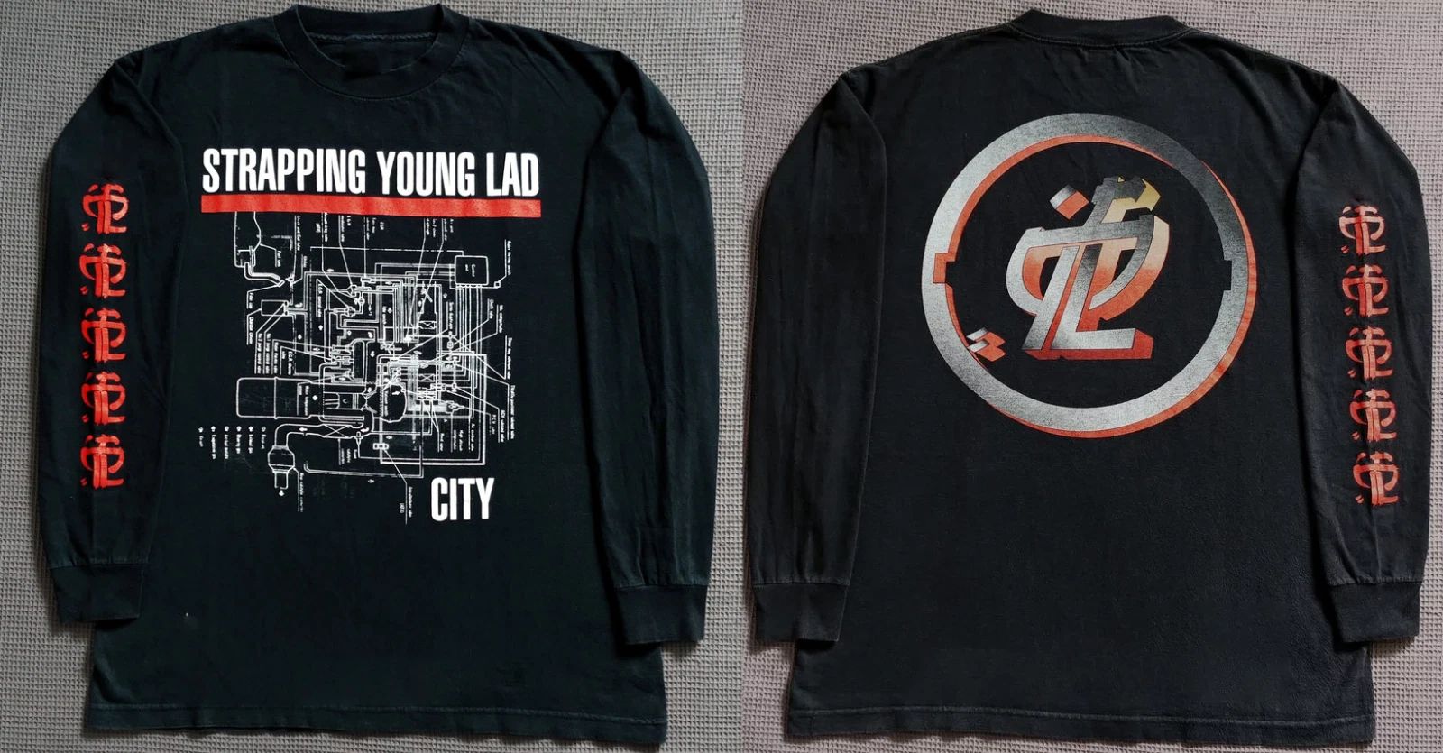Rare Strapping Young Lad Band 1997 - City Long Sleeve S to 5XL 2F1375 Unisex T-shirt, Sweatshirt, Hoodie, Long Sleeve Tee - T-Shirt, Sweatshirt, Hoodie
