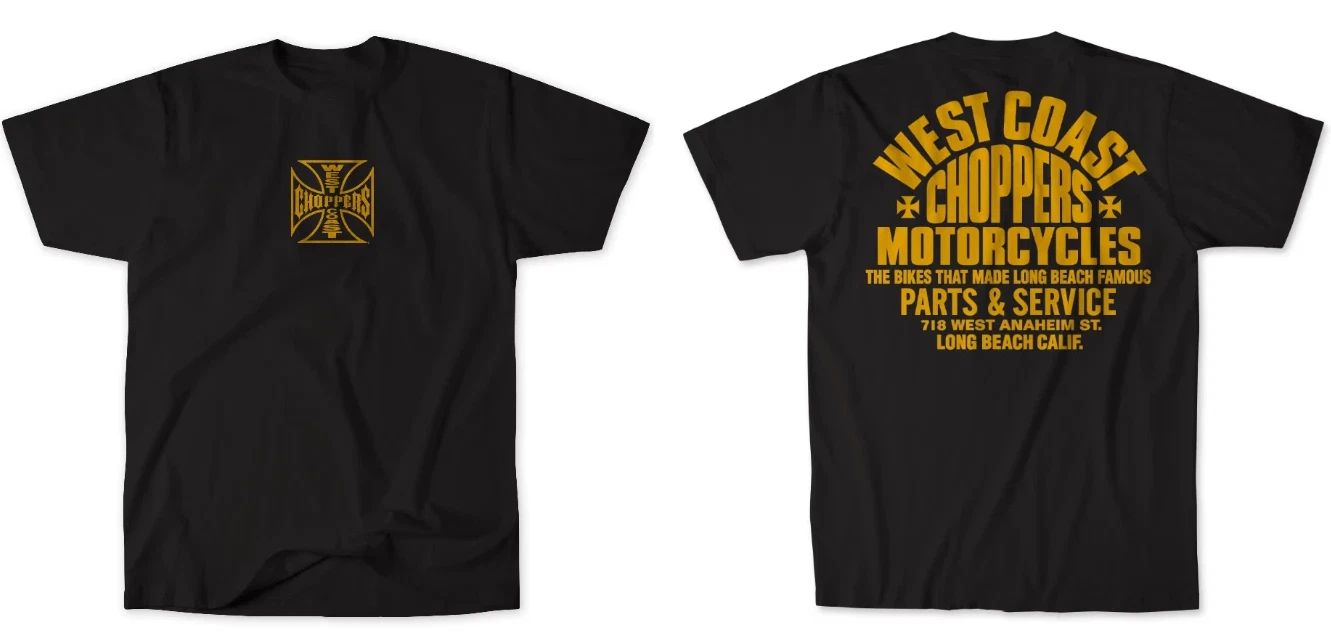 West Coast Choppers Reprint Parts Tee Black Mens Graphic Streetwear Shirt S-5XL Unisex T-shirt, Sweatshirt, Hoodie, Long Sleeve Tee - T-Shirt, Sweatshirt, Hoodie