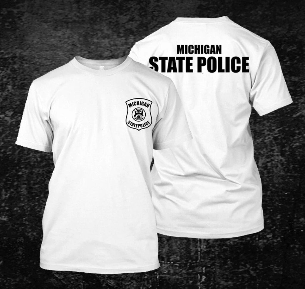 michigan state police -  Custom Men's Black T-Shirt Tee Unisex T-shirt, Sweatshirt, Hoodie, Long Sleeve Tee - T-Shirt, Sweatshirt, Hoodie