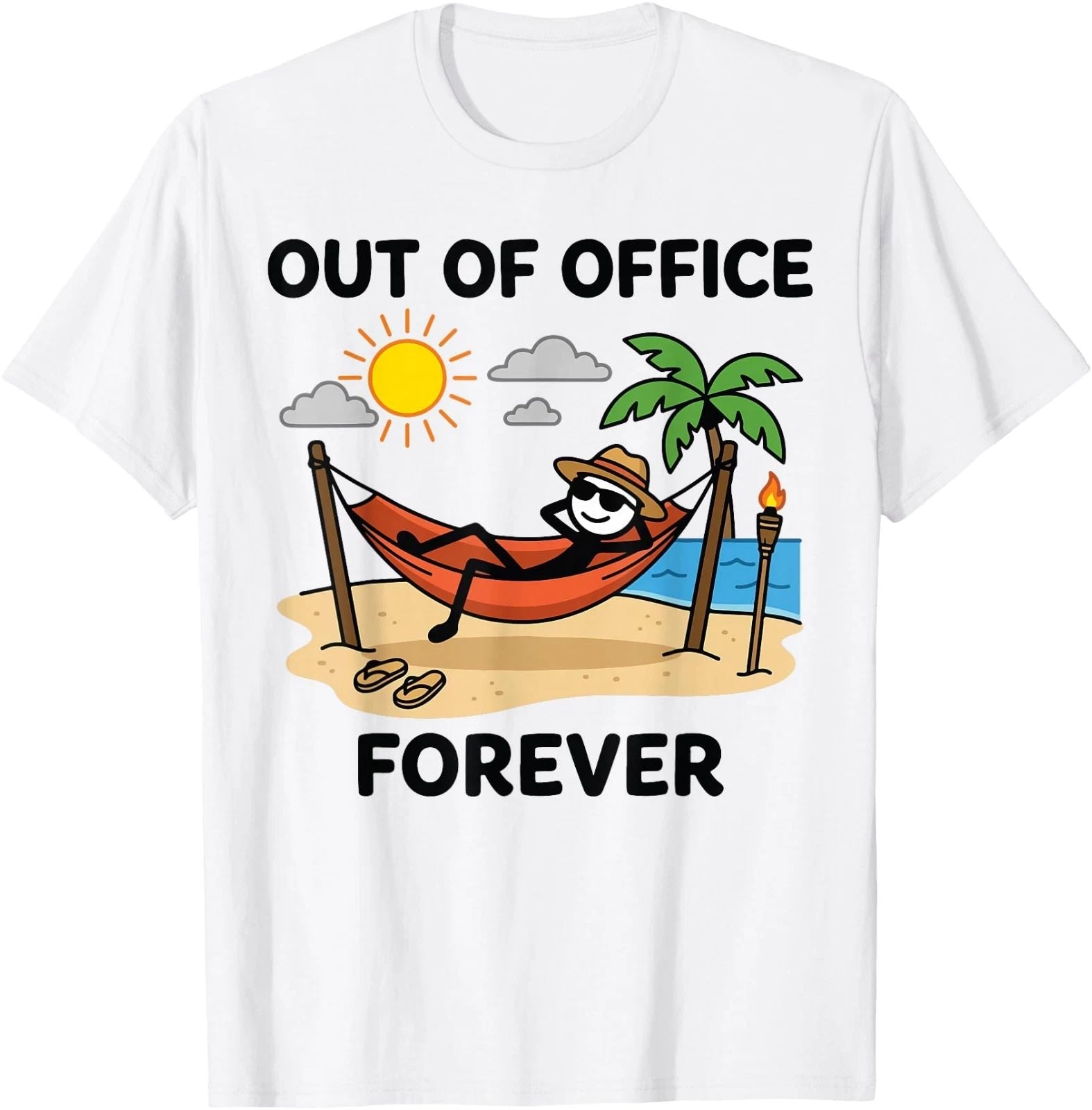 Funny Retirement Shirt Out of Office Forever Vacation Graphic Tee Gift Unisex T-shirt, Sweatshirt, Hoodie, Long Sleeve Tee - T-Shirt, Sweatshirt, Hoodie