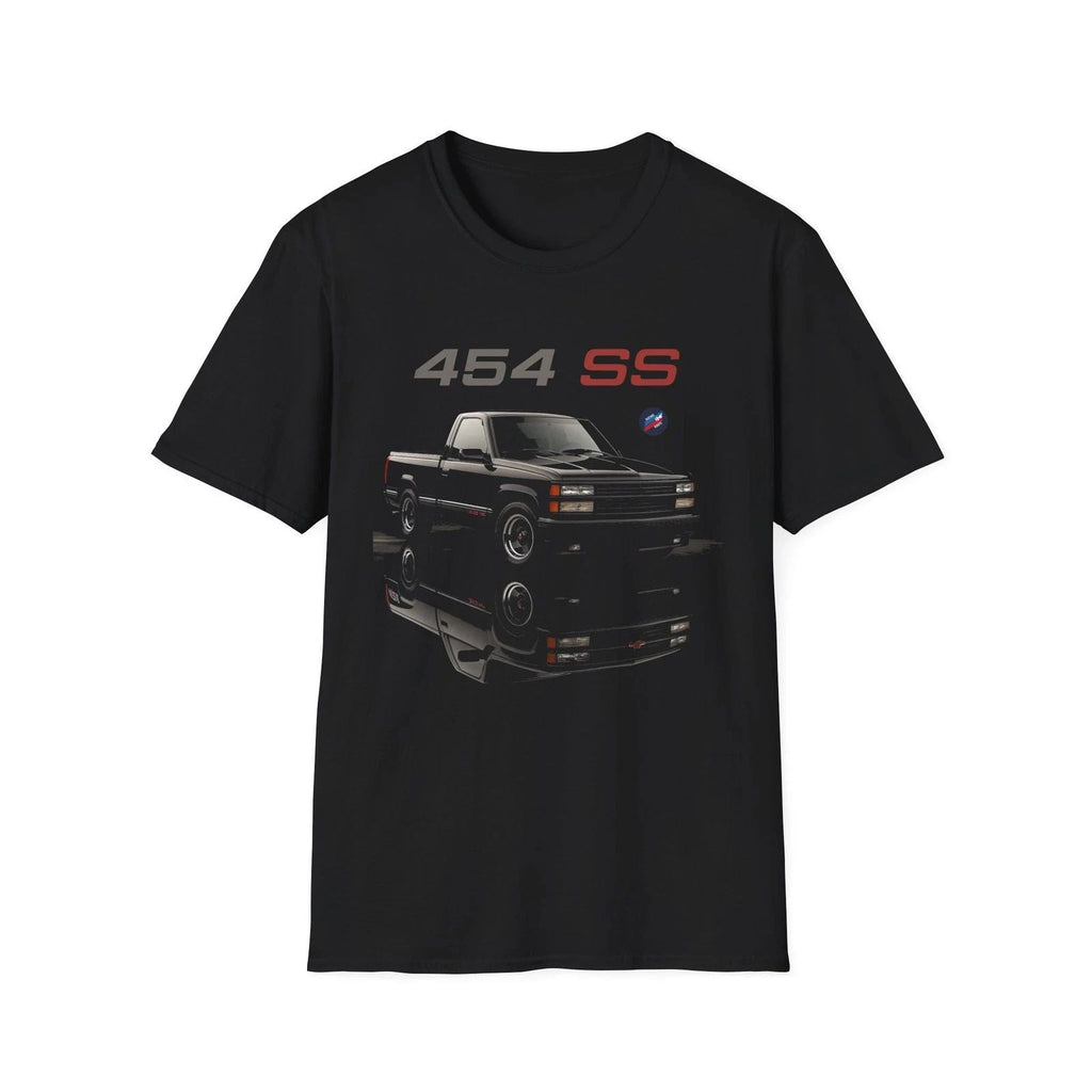 Chevy 454 SS Pickup T-Shirt | 1990 Muscle Truck C1500 Sport Tee Black Graphic Unisex T-shirt, Sweatshirt, Hoodie, Long Sleeve Tee - T-Shirt, Sweatshirt, Hoodie