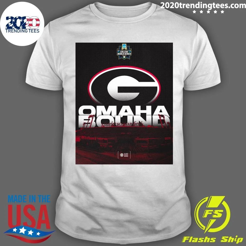 Omaha Bound Georgia Baseball Shirt Unisex T-shirt, Sweatshirt, Hoodie, Long Sleeve Tee - T-Shirt, Sweatshirt, Hoodie