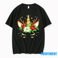 Floral Antler Unicorn Christmas Lights Tshirts Sweater Unisex T-shirt, Sweatshirt, Hoodie, Long Sleeve Tee - T-Shirt, Sweatshirt, Hoodie