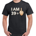 40th Birthday T-Shirt Mens 39 + 1 Funny Rude Offensive Joke Gift Middle Finger Unisex T-shirt, Sweatshirt, Hoodie, Long Sleeve Tee - T-Shirt, Sweatshirt, Hoodie