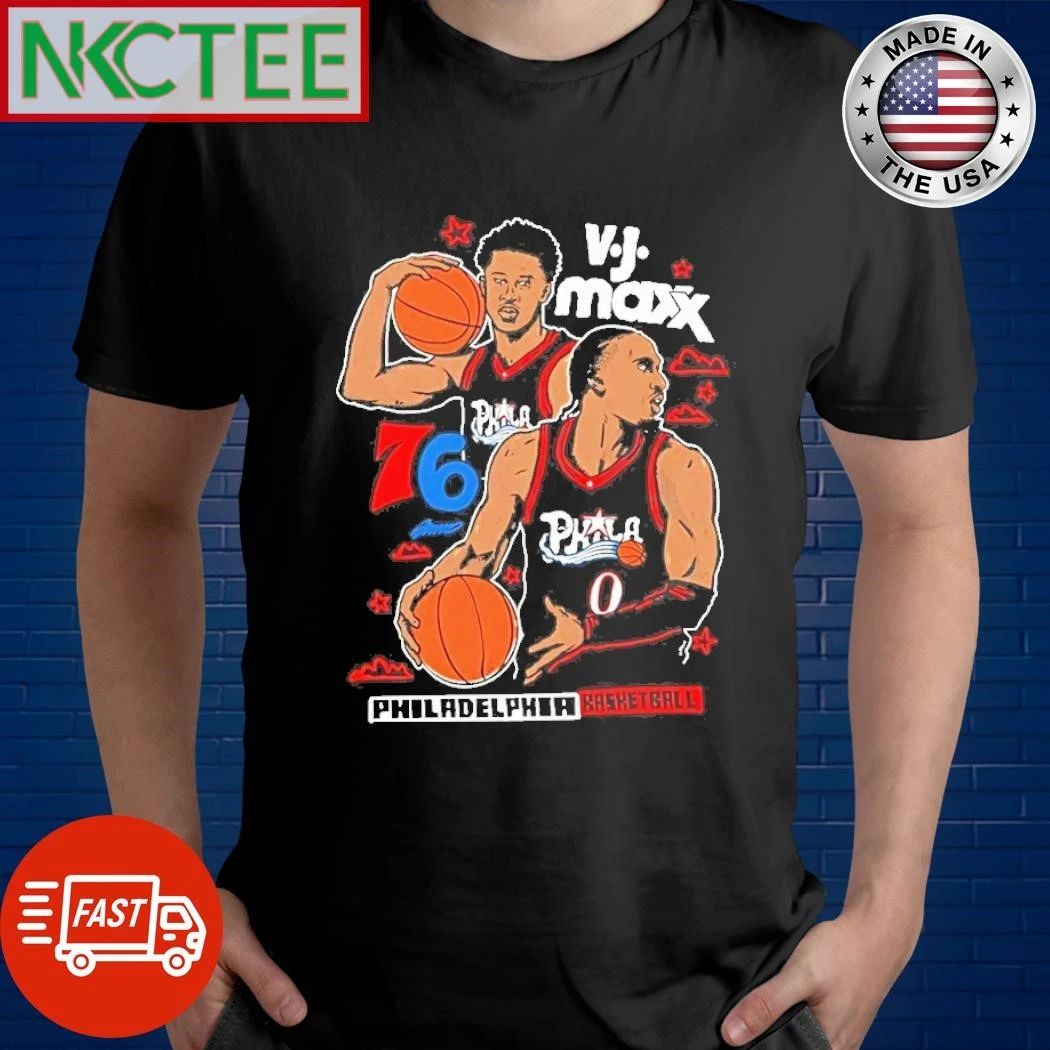 Vj Maxx Cartoon Philadelphia Sixers Basketball Nba Graphic shirt Unisex T-shirt, Sweatshirt, Hoodie, Long Sleeve Tee - T-Shirt, Sweatshirt, Hoodie