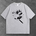 Unisex Smoking Cat Oversized T Shirt Gray Y2K Grunge Streetwear S-2XL Unisex T-shirt, Sweatshirt, Hoodie, Long Sleeve Tee - T-Shirt, Sweatshirt, Hoodie