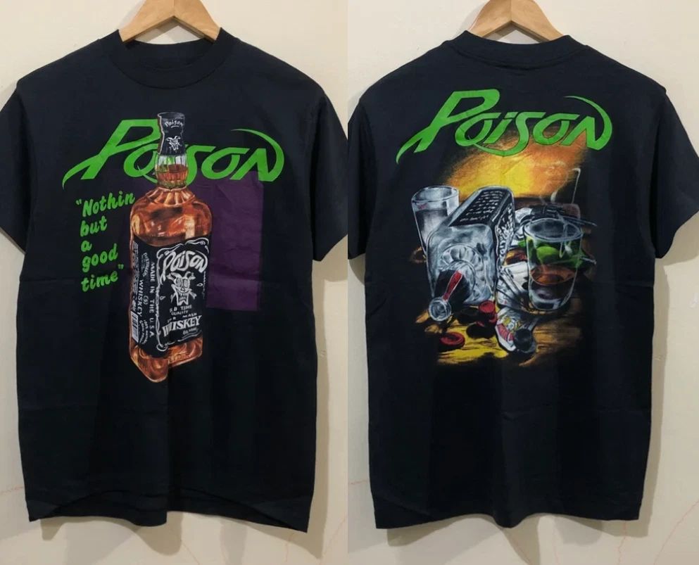 Vintage Poison Whiskey T-Shirt Tour Concert Unisex All Size Unisex T-shirt, Sweatshirt, Hoodie, Long Sleeve Tee - T-Shirt, Sweatshirt, Hoodie