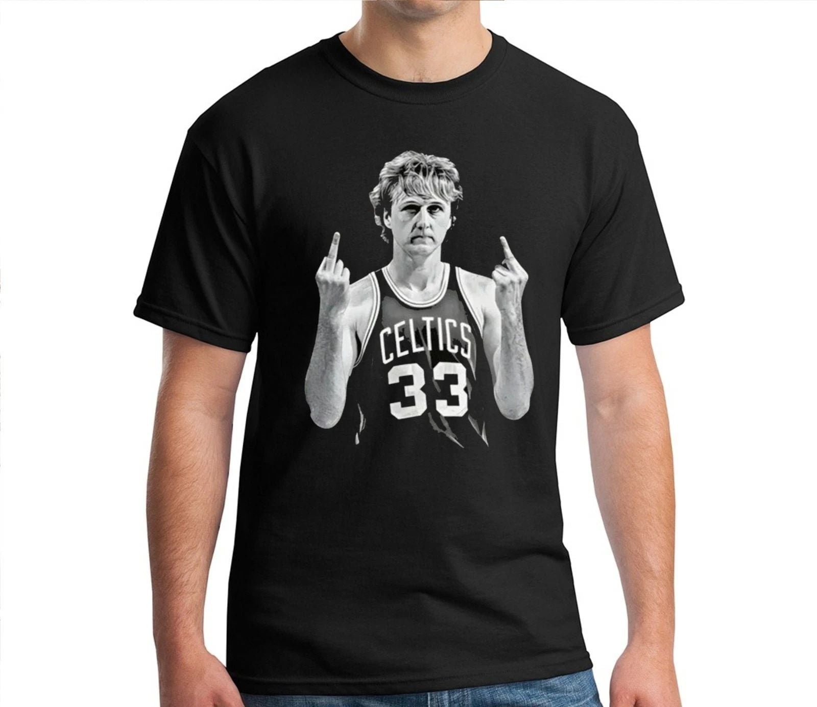 Larry Bird Middle Finger Unisex T-Shirt Unisex T-shirt, Sweatshirt, Hoodie, Long Sleeve Tee - T-Shirt, Sweatshirt, Hoodie