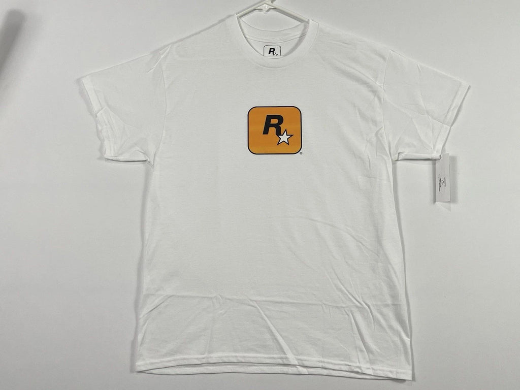 Rockstar Games Logo Tee (New Condition) Grand Theft Auto GTA V White T-Shirt Unisex T-shirt, Sweatshirt, Hoodie, Long Sleeve Tee - T-Shirt, Sweatshirt, Hoodie