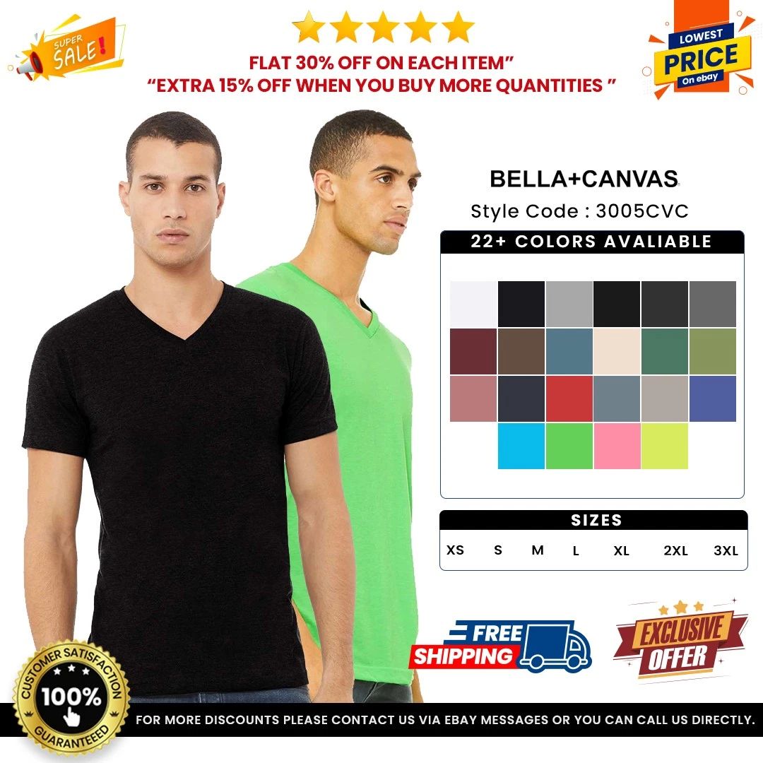 Bella + Canvas 3005CVC Men's Heather Blend CVC V-Neck Tee Short Sleeve T-Shirt Unisex T-shirt, Sweatshirt, Hoodie, Long Sleeve Tee - T-Shirt, Sweatshirt, Hoodie