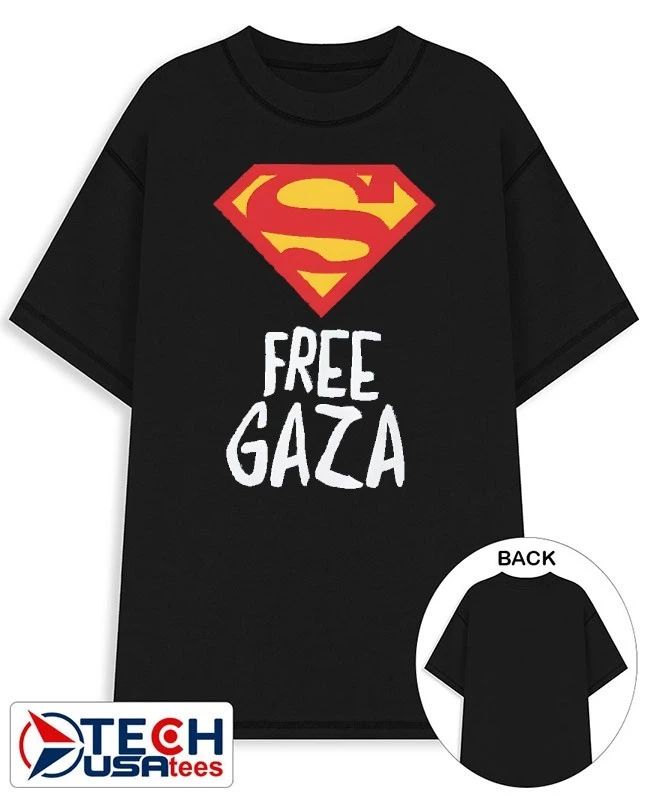 Superman Free Gaza T-shirt Unisex T-shirt, Sweatshirt, Hoodie, Long Sleeve Tee - T-Shirt, Sweatshirt, Hoodie