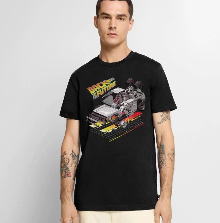 Back To The Future Delorean Composition on Men's Premium T-Shirt Unisex T-shirt, Sweatshirt, Hoodie, Long Sleeve Tee - T-Shirt, Sweatshirt, Hoodie