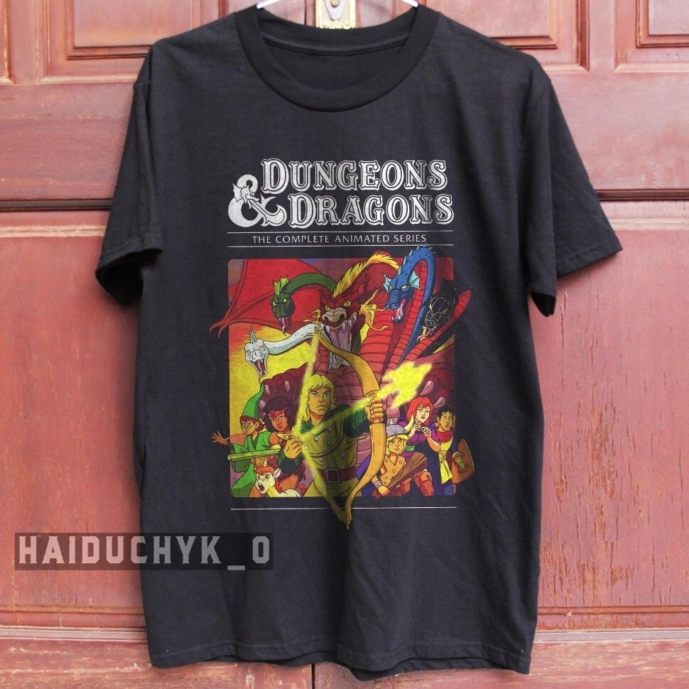 Dungeons & Dragons Shirt Animated Series 80s Unisex Black T-shirt  Free Shipping Unisex T-shirt, Sweatshirt, Hoodie, Long Sleeve Tee - T-Shirt, Sweatshirt, Hoodie