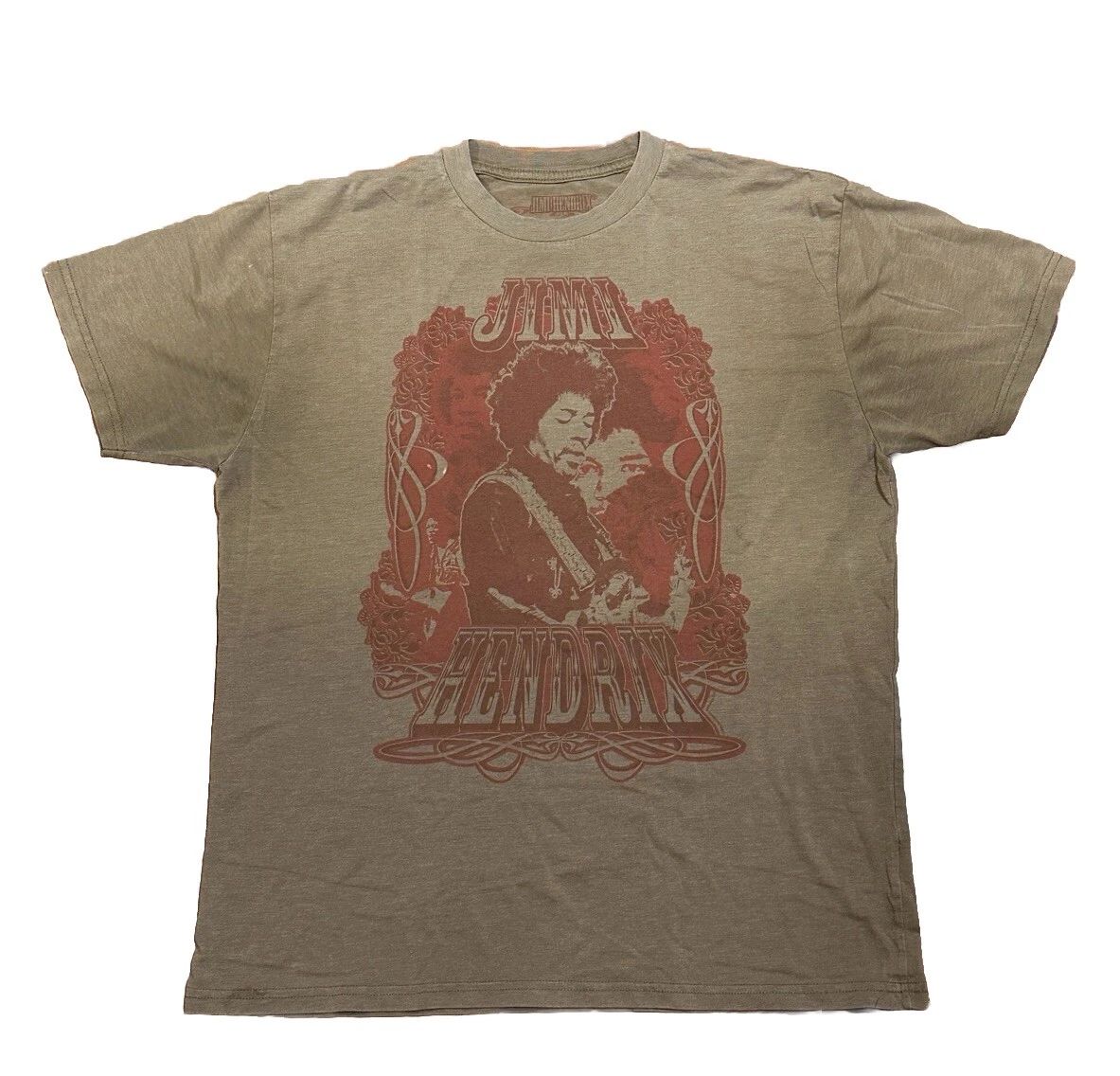 Jimmy Hendrix Men's T-Shirt Blues Rock Music Band Shirt Graphic Beige Large Unisex T-shirt, Sweatshirt, Hoodie, Long Sleeve Tee - T-Shirt, Sweatshirt, Hoodie