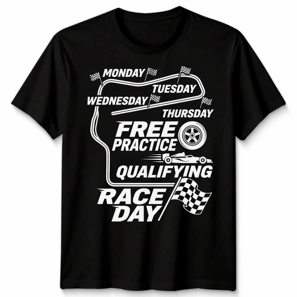 Unisex F1 Formula 1 Days Of The Week T Shirt Handmade Racing Fan Gift Tee Unisex T-shirt, Sweatshirt, Hoodie, Long Sleeve Tee - T-Shirt, Sweatshirt, Hoodie